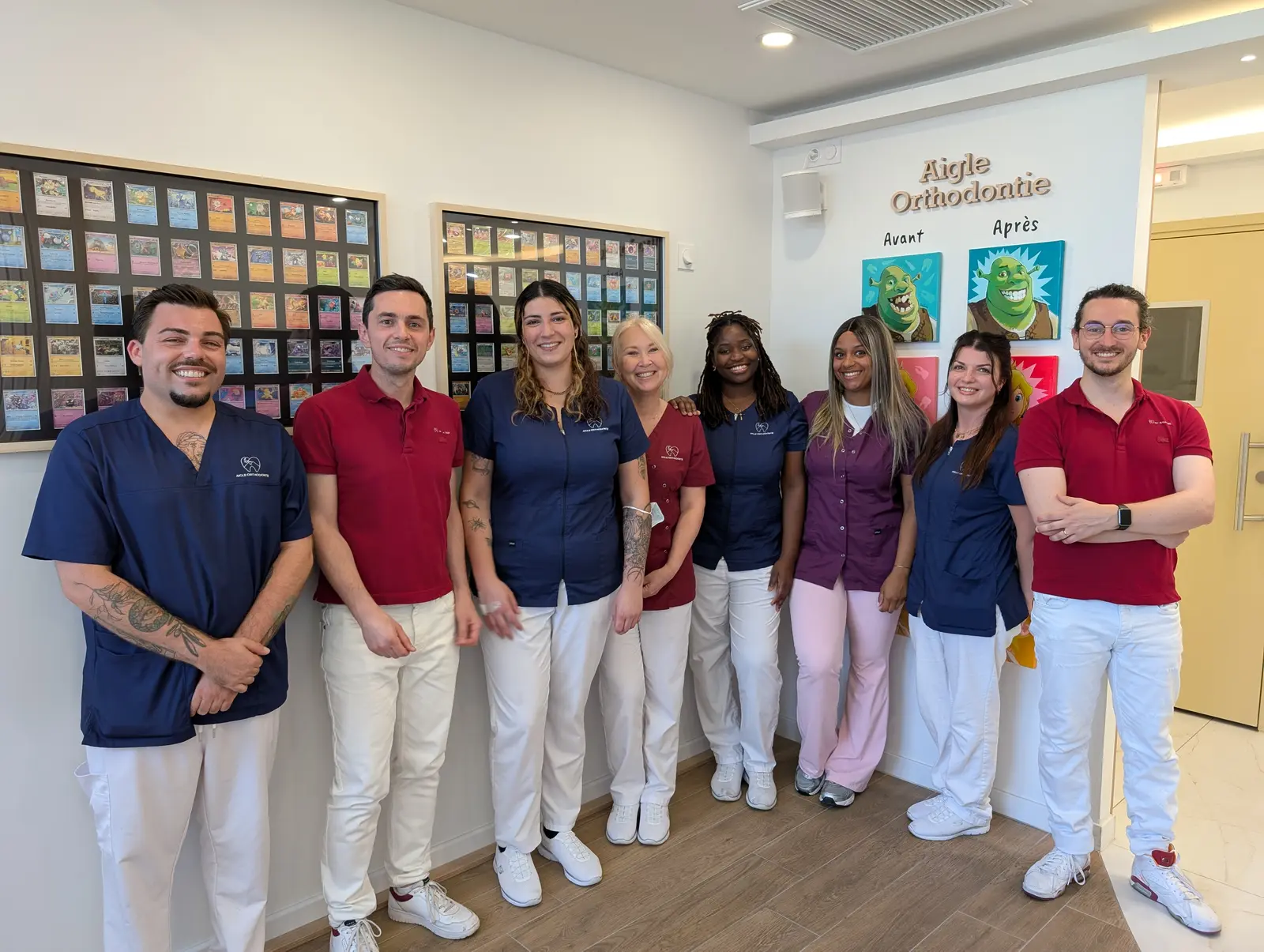 L'équipe d'Aigle Orthodontie, souriante et disponible